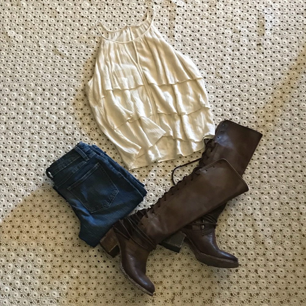 Ruffle tank top